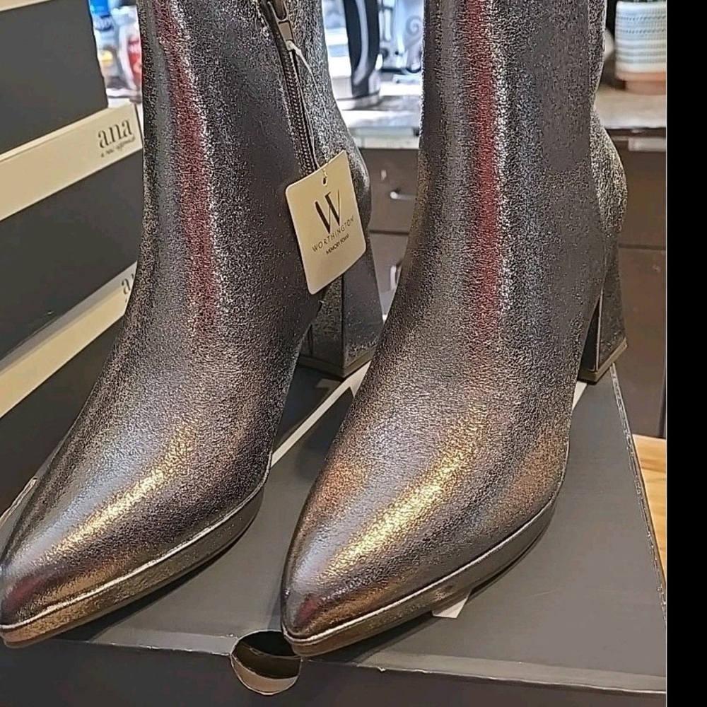 Women's Metallic Ankle Boots